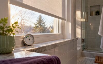 Keep Humidity 30%–50%: Bathroom Window Treatments for Bucks County